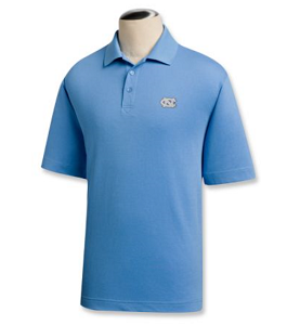 Carolina Tar Heels Men's CB DryTec Championship Polo - Carolina Blue